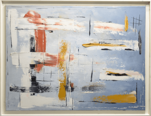 La carte des absences, Huile sur toile, 80 cm * 60 cm ( Hors cadre)